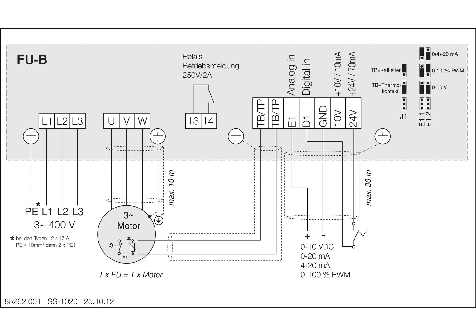 Helios FU-B 3,6, Frequenzumrichter, Basic, 400V, 3-PH, 50/60 Hz, 3