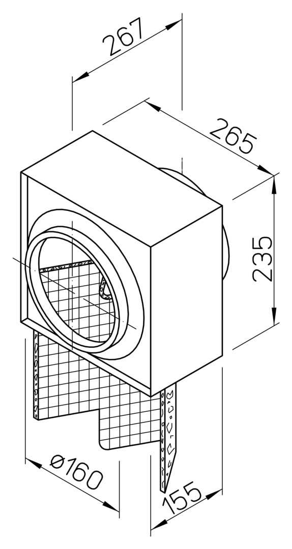 Helios LFBR 160, Luftfilter-Box für Rohrdurchmesser 160 mm - Felderer GmbH