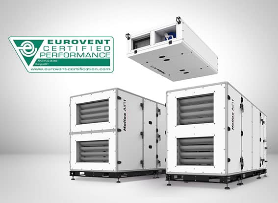 Eurovent Zertifizierung der Helios AIR1 Kompaktlüftungsgeräte