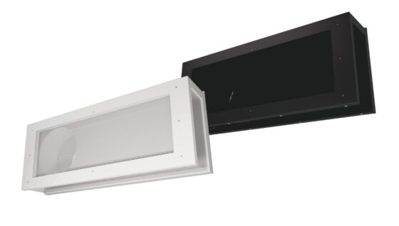 Stilvoll integriert: Der Fassaden-Kombi-Luftdurchlass für DEX3000-Serie